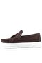 Brown Lightweight Sole Boys' Moccasin Shoes - 5
