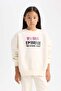 Girls' 2-Piece Set Printed Sweatshirt Top Elastic Waist Jogger Sweatpants D4869A824Wn - 3