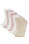 Women's Glittery 7-Pack Cotton-Pack Booties Socks C6415Axns