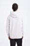Standard Fit Hooded Basic Plain Sportsman Sweatshirt D3736Ax24Wn - 7