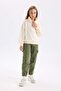 Cargo Pocket Elastic Waist Jogger Sweatpants Girls D2292A824Wn - 2
