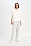 بنطال رياضي سميك للركض مقاس قياسي أساسي بخصر مستقيم مع جيب مطاطي D9934ax24wn - 3
