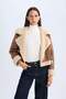 Double Breasted Collar Zippered Pocket Seasonal Plush Lined Jacket Coat D3993Ax24Wn - 3