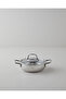 Glow Steel Glass Lid Pan 18X5 cm Silver