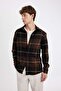 Regular Fit Checked Lumberjack Flannel Long Sleeve Shirt S9275Az24Au - 5