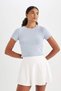 Crop Crew Neck Sportsman Short Sleeve T-Shirt D2200Ax24Au - 3