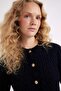Regular Fit Crew Neck Thessaloniki Knit Patterned Knitwear Cardigan C9044Ax25Sp - 4
