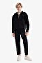 Boy's Black Waist Elastic Pocket Jogger School Sweatpants W0773A624Au - 2