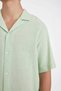 Relax Fit Apache Collar Cotton Short Sleeve Shirt D8325Ax24Hs - 4