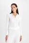 Slim Fit Polo Collar Wrinkled Long Sleeve T-Shirt - 4