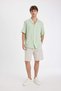 Relax Fit Apache Collar Cotton Short Sleeve Shirt D8325Ax24Hs - 2