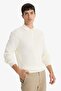 Standard Fit Polo Neck Buttoned Knitwear Sweater D1959Ax24Au - 4