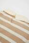2Li Takım Striped Polo Yaka Triko Kazak Flared Triko Tayt Kız Bebek C8453A524Wn - 5