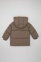 Baby Boy Waterproof Snap Detail Hooded Ribbed Sleeve Zippered Puffer Coat C3460A524Wn - 5