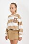 Relax Fit Crew Neck Embroidered Sweatshirt for Girls D3862A824Au - 3