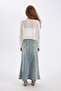 Fashion Fit Jean Maxi Skirt with Pockets D4420Ax24Au - 7