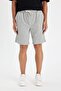 Regular Fit Basic Plain Bermuda Shorts with Pockets D7933Ax24Sm - 4