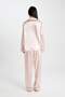Pajama Set Long Sleeve Striped Satin Top Elastic Waist Long Bottom C9445Ax24Au - 6