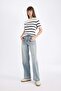 Regular Fit Crew Neck Striped Short Sleeve Knitwear Sweater D3301Ax24Au - 2