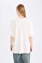 Oversize Wide Fit Crew Neck Printed Short Sleeve T-Shirt D5276Ax24Au - 6
