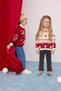 Baby Girl Beige Crew Neck Christmas Themed Knit Sweater