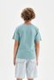 Crew Neck Printed Short Sleeve T-Shirt for Boys A0450A824Hs - 6