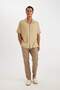 Summer Polo - Linen Blended Basic Plain Short Sleeve Shirt Relax Fit C1110Ax24Sm - 2