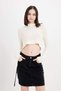 Fashion Fit Cargo Pocket Jean Mini Skirt D4421Ax24Au - 3