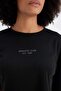 Fit Oversize Fit Crew Neck Printed Sports Modal Short Sleeve T-Shirt D1281Ax24Hs - 6