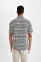 Regular Fit Polo Neck Knitwear Short Sleeve T-Shirt D4818Ax24Sm - 6