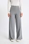 Relax Fit Knitwear Trousers with Elastic Waist Basic Wide Leg Y1325Az24Au - 5