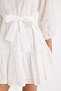 Shirt Collar Brode Long Sleeve Mini Dress D4399Ax24Hs - 4
