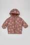 Baby Girl Hooded Heart Patterned Water Repellent Inflatable Coat with Fleece Inside Pocket C5313A524Au - 5