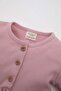 Baby Girl Crew Neck Corded Fabric Ribbed Knit Long Sleeve Basic Plain Dress A7522A524Au - 2