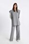 Relax Fit Knitwear Trousers with Elastic Waist Basic Wide Leg Y1325Az24Au - 3