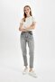 Comfort Mom Fit Comfortable Fit High Waist Ankle Length Jean Washed Trousers D4304Ax24Au - 3