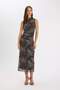 Bodycon Bodycon Crew Neck Leopard Print Tulle Sleeveless Maxi Dress D5061Ax24Au