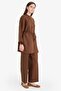 100% Linen Straight Fit Elastic Waist Pocketed Trousers D4388Ax24Hs - 2