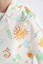 قميص Coool Oversize Fit منقوش بأكمام قصيرة وياقة بيجامة D5117ax24hs - 8
