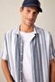 Regular Fit Apaş Collar Striped Short Sleeve Shirt D2060Ax24Hs - 4