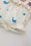 Baby Girl 2 Piece Set Sea Printed Ribbed Camisole Short Sleeve T-Shirt Strap Jumpsuit D0793A524Hs - 4