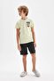 Boy's Pajama Set Printed Short Sleeve Elastic Waist Shorts Bottom D1212A824Sm