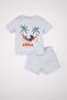 Baby Boy Pajama Set Combed Cotton Printed Short Sleeve Top Shorts C5194A524Hs