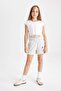 Girl's Crop Short Sleeve T-Shirt D5888A824Sp - 2