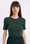 Slim Fit Slim Fit Crew Neck Corded Fabric Ribbed Knit Basic Plain Short Sleeve T-Shirt C0097Ax24Au