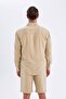 Relax Fit Polo Neck Cotton Long Sleeve Shirt C1106Ax24Sm - 6