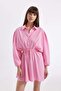 Shirt Collar Modal Long Sleeve Mini Dress D2890Ax24Sm - 3