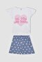 Girls Pajamas Set Printed Short Sleeve Top Shorts C8503A824Sm - 7