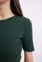 Slim Fit Slim Fit Crew Neck Corded Fabric Ribbed Knit Basic Plain Short Sleeve T-Shirt C0097Ax24Au - 4
