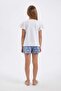Girls Pajamas Set Printed Short Sleeve Top Shorts C8503A824Sm - 6